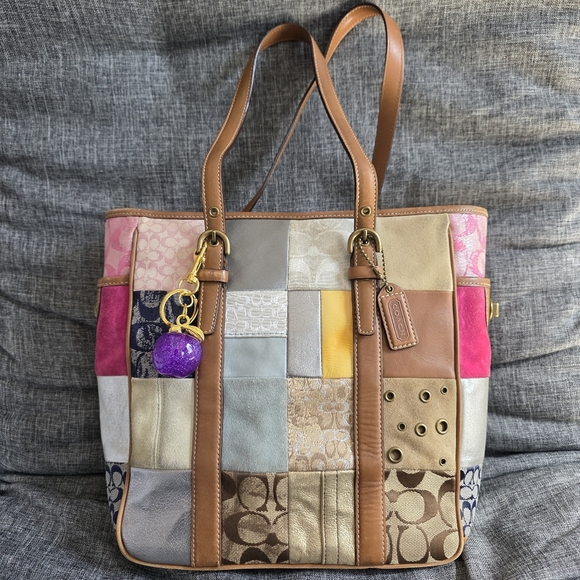 Coach Handbags - Coach Y2k Patchwork Tote Bag 10001